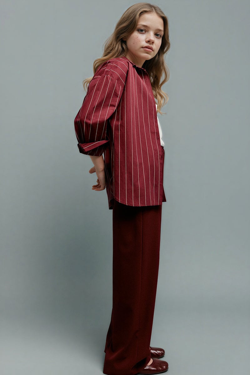 DeFacto Red Girl Girl Wide Leg Trousers Casual - Image 3